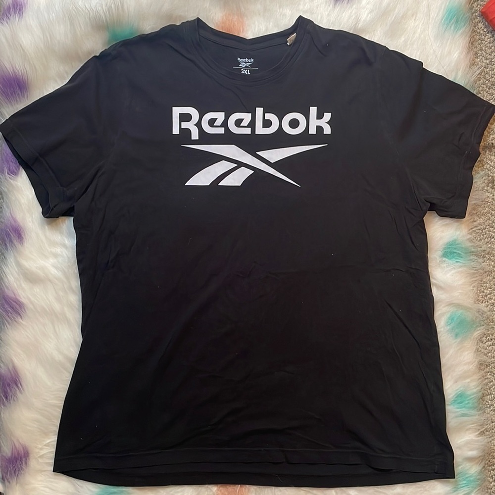 REEBOK Unisex Short Sleeve Black T Shirt Size 2XL